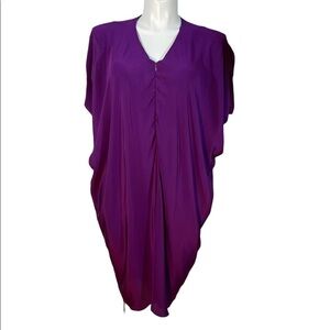 Kinwolfe washable Silk pre post Maternity bump Nursing dress tunic m medium